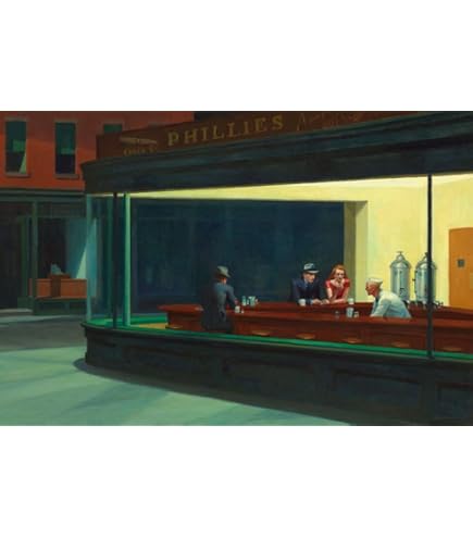 Amazon.co.jp: Edward Hopper Nighthawks Iconic Painting Large Wall